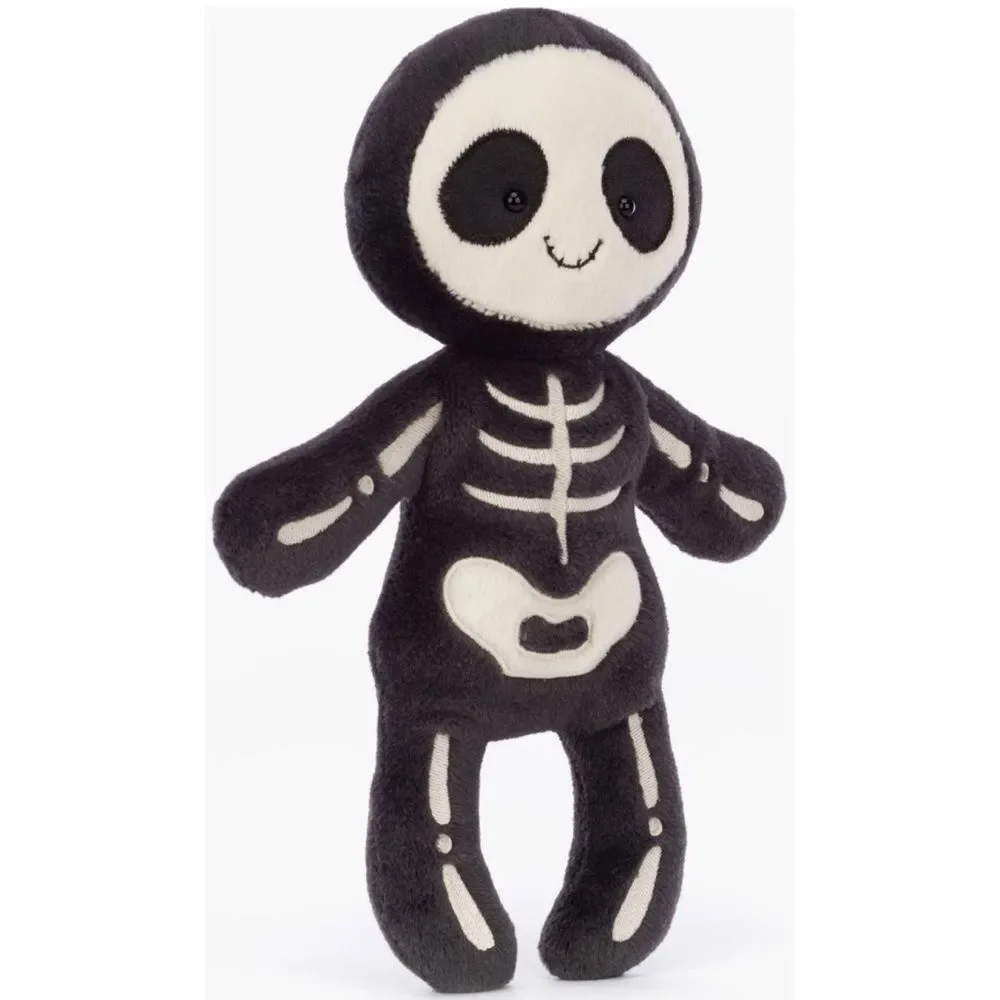 Jellycat Skeleton Bob Stuffed Plushie Toy, 13 inches -‎ Spooky Halloween Plush